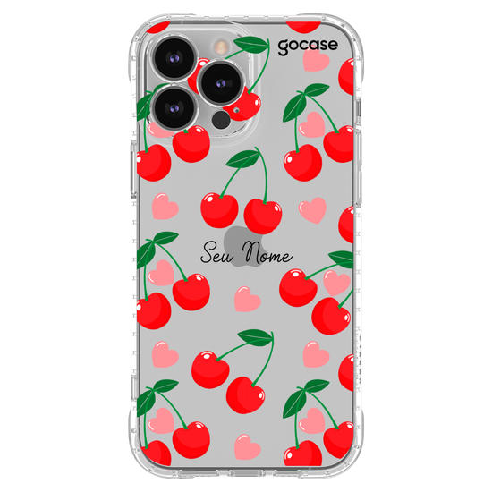 Capinha para celular  Corações de cereja.