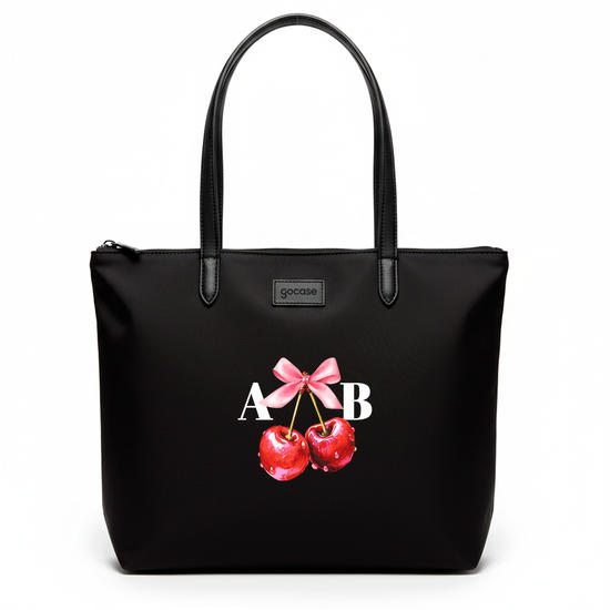 Tote Shopper -  Cherry Initials Fancy