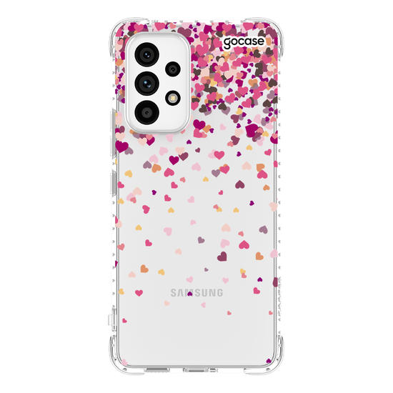 Capinha para celular Chuva de Corações Manuscrita 