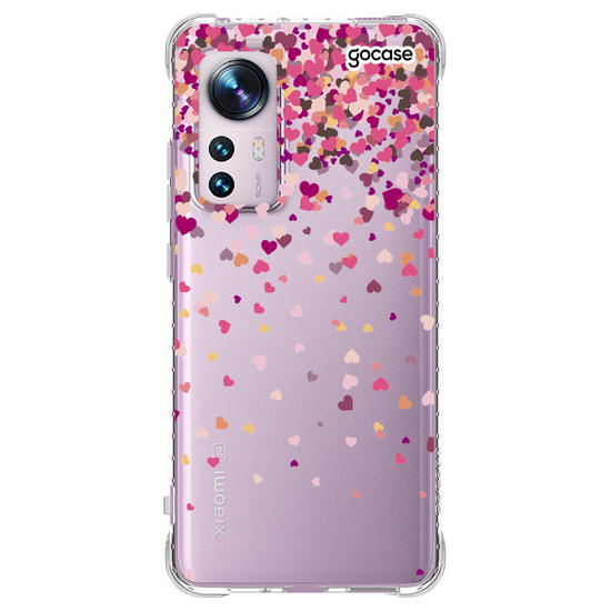 Capinha para celular Chuva de Corações Manuscrita 