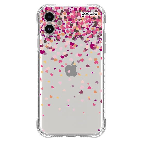 Capinha para celular Chuva de Corações Manuscrita 