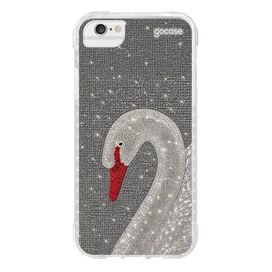 Capinha para celular  Cisne Efeito Cravejado