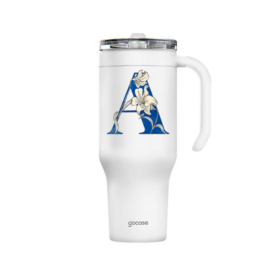 Copo Térmico Life + Ebook - Classic Blue Initial