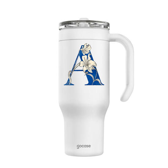 Copo Térmico Life + Ebook - Classic Blue Initial