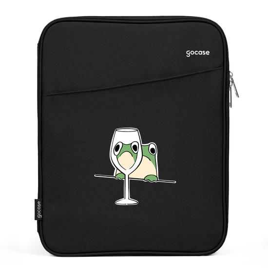 Capa Para Notebook Slim - Wine Glass Frog