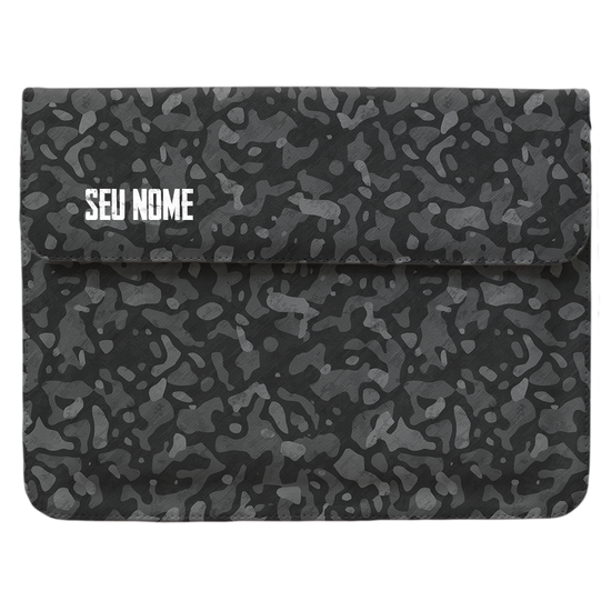 Capa para Notebook - Camuflagem Preta Personalizada