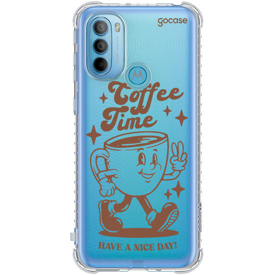 Capinha para celular  Coffee Time Retro