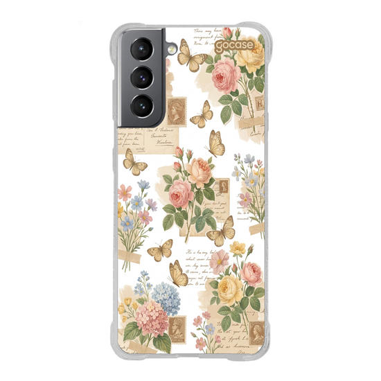 Capinha para celular  Colagem Floral Vintage