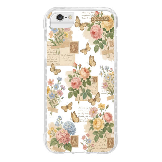 Capinha para celular  Colagem Floral Vintage