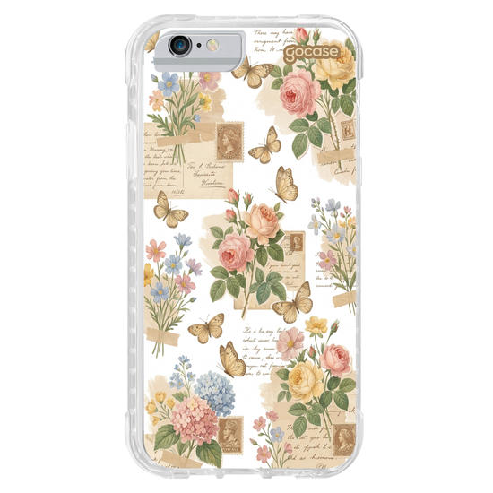 Capinha para celular  Colagem Floral Vintage