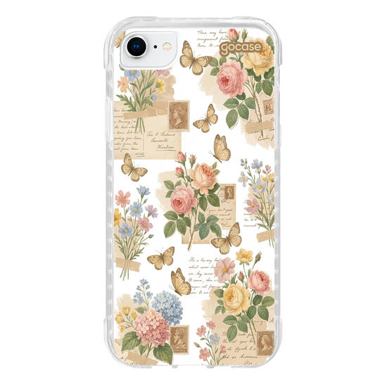 Capinha para celular  Colagem Floral Vintage