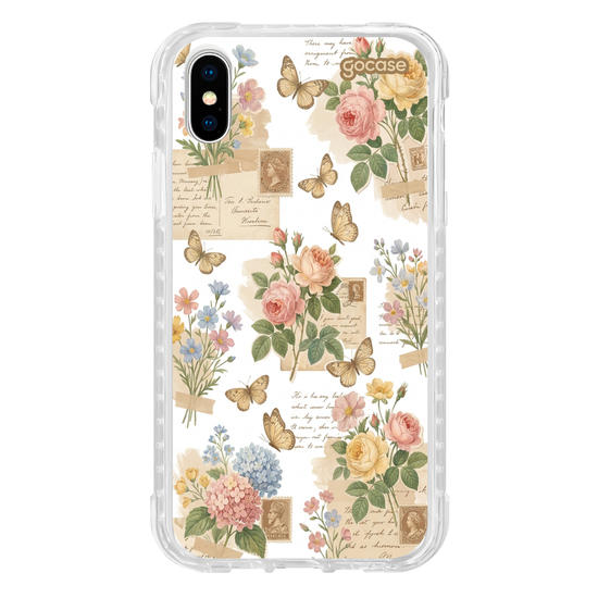 Capinha para celular  Colagem Floral Vintage