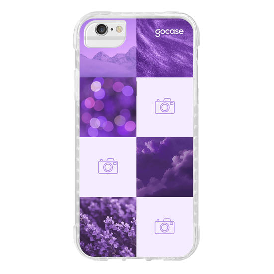 Capinha para celular  Colagem Aesthetic com Foto - Roxo