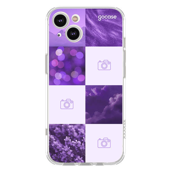 Capinha para celular  Colagem Aesthetic com Foto - Roxo