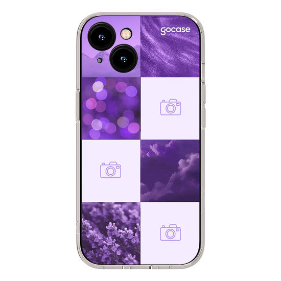 Capinha para celular  Colagem Aesthetic com Foto - Roxo