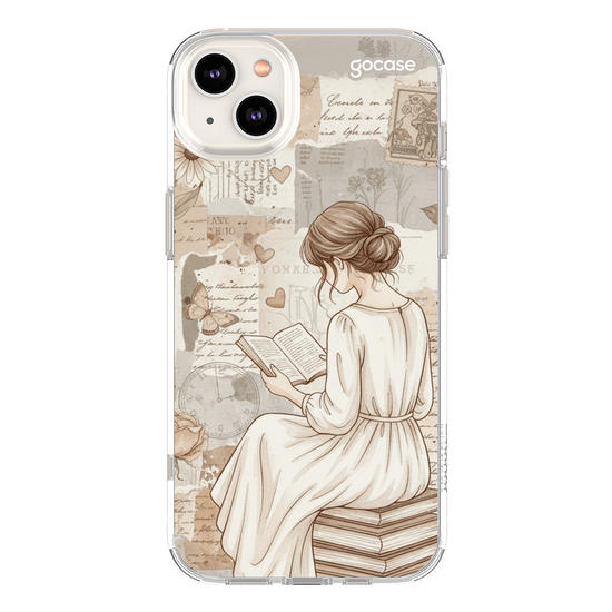 Capinha para celular  Colagem Garota Leitora
