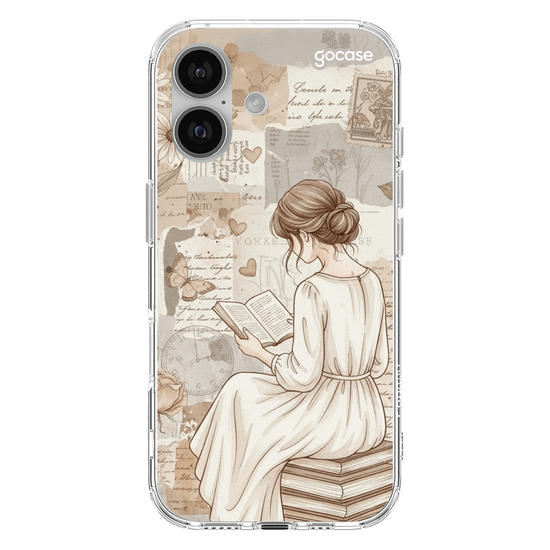 Capinha para celular  Colagem Garota Leitora