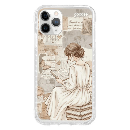 Capinha para celular  Colagem Garota Leitora