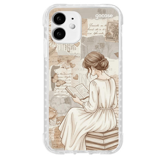 Capinha para celular  Colagem Garota Leitora
