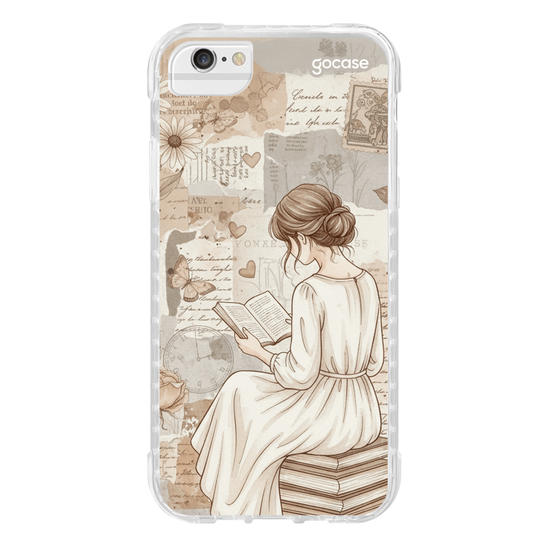 Capinha para celular  Colagem Garota Leitora