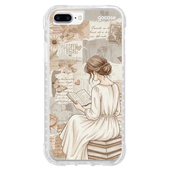 Capinha para celular  Colagem Garota Leitora