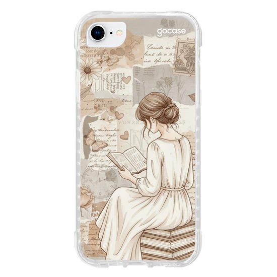 Capinha para celular  Colagem Garota Leitora