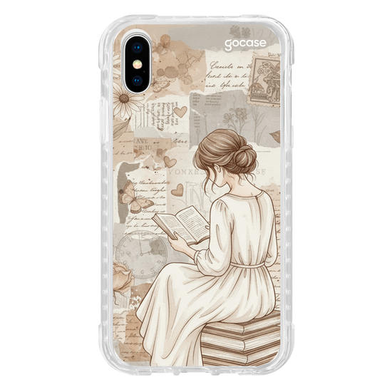 Capinha para celular  Colagem Garota Leitora