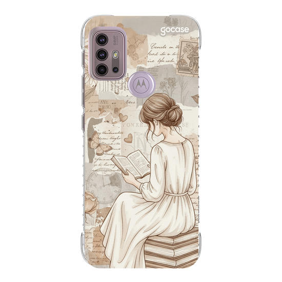 Capinha para celular  Colagem Garota Leitora