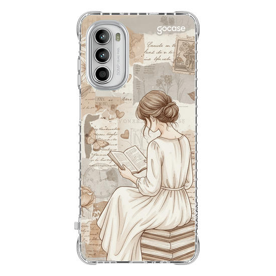 Capinha para celular  Colagem Garota Leitora