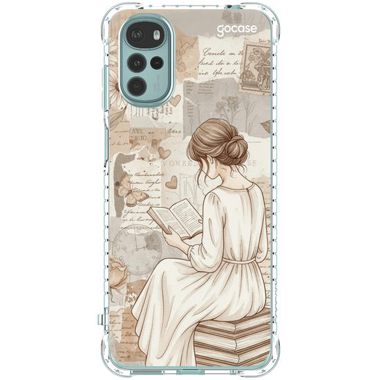 Capinha para celular  Colagem Garota Leitora