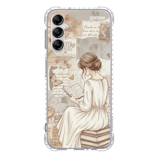 Capinha para celular  Colagem Garota Leitora