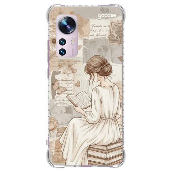 Capinha para celular  Colagem Garota Leitora