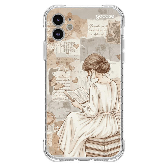 Capinha para celular  Colagem Garota Leitora