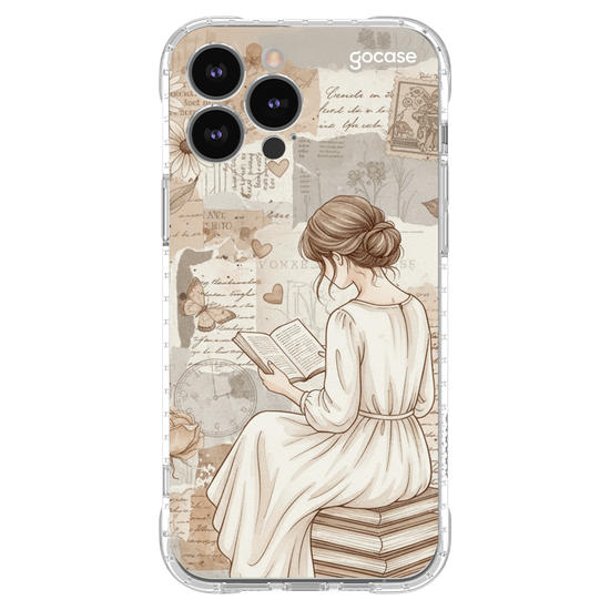 Capinha para celular  Colagem Garota Leitora