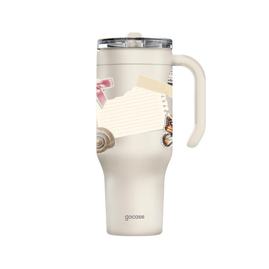 Copo Térmico Life - Colagem Soft com Texto