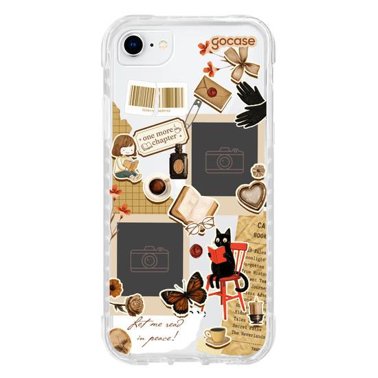 Capinha para celular  Booklover - Collage Garota leitora