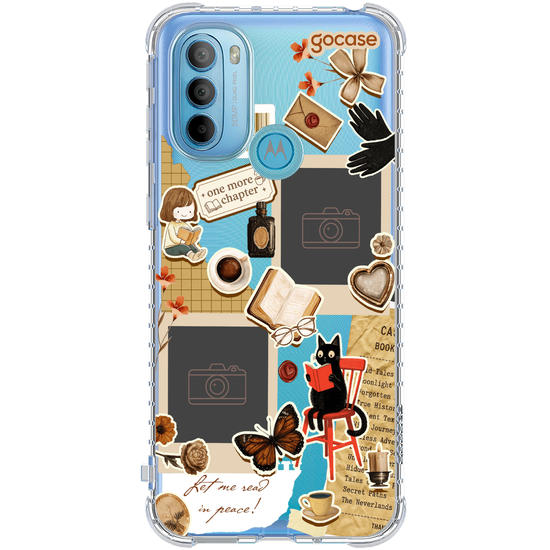 Capinha para celular  Booklover - Collage Garota leitora