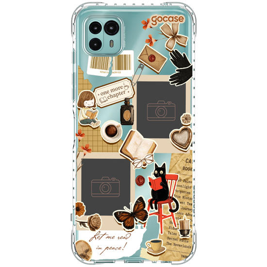 Capinha para celular  Booklover - Collage Garota leitora
