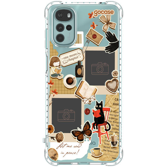 Capinha para celular  Booklover - Collage Garota leitora