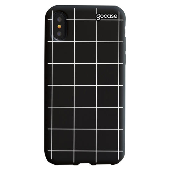 Black Case - Grid Lines - Preto