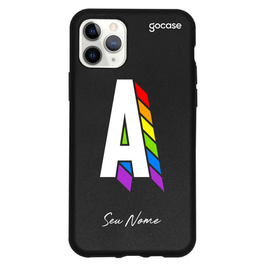 Capinha para celular Color Black - Inicial Bandeira Colorida