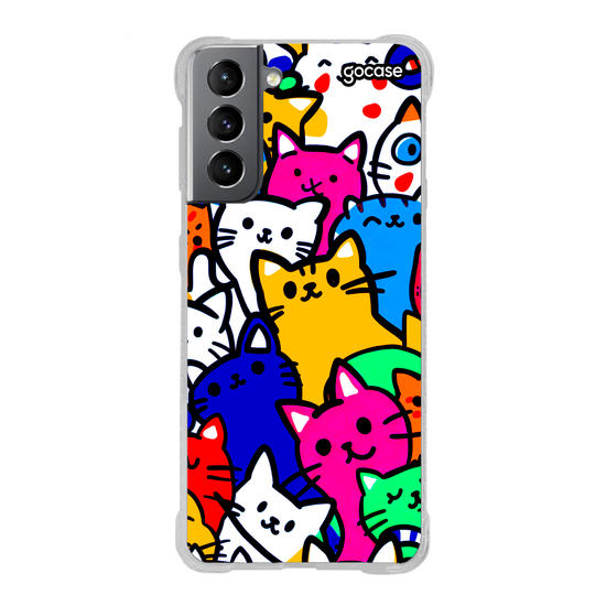 Capinha para celular  Gatinhos Coloridos Pattern