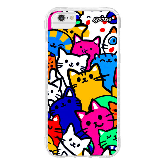 Capinha para celular  Gatinhos Coloridos Pattern