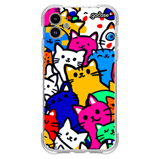 Capinha para celular  Gatinhos Coloridos Pattern