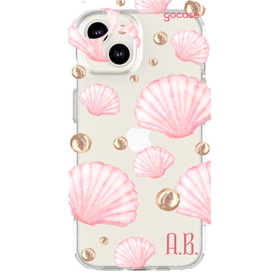 Capinha para celular  Conchas Rosa Suave