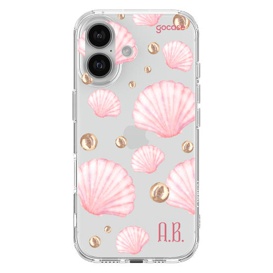 Capinha para celular  Conchas Rosa Suave