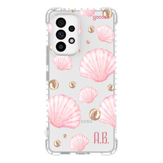 Capinha para celular  Conchas Rosa Suave