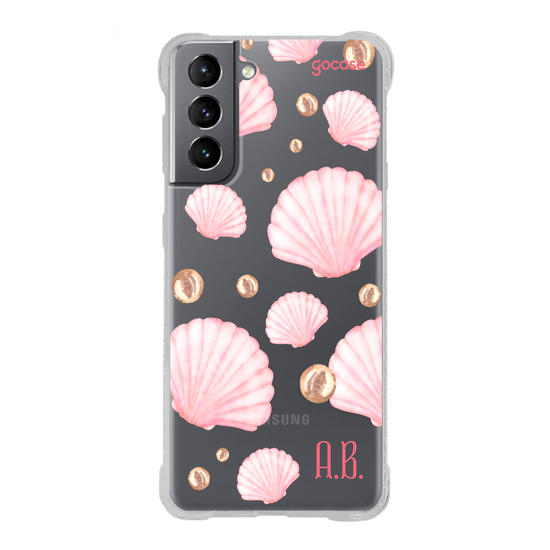 Capinha para celular  Conchas Rosa Suave
