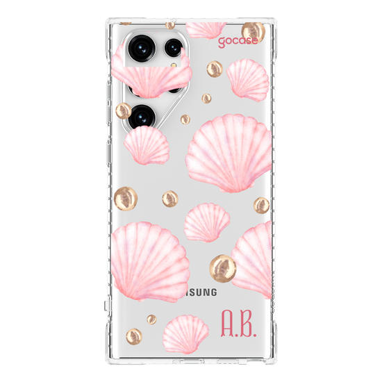 Capinha para celular  Conchas Rosa Suave