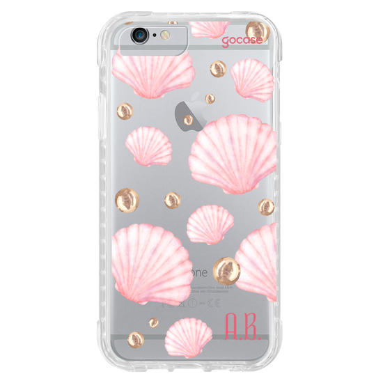 Capinha para celular  Conchas Rosa Suave